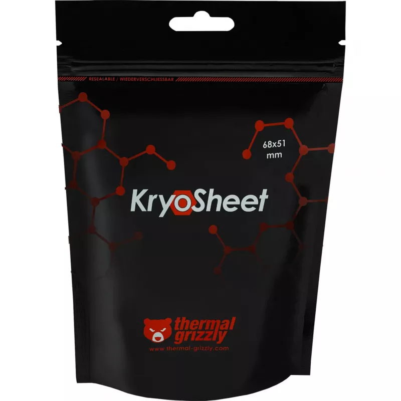 Termo padėklas Thermal Grizzly KryoSheet 68×51 mm Antracitas, 1 g