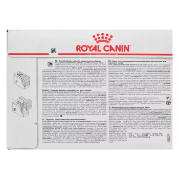 Šlapias kačių ėdalas Royal Canin Gastrointestinal Moderate Calorie 12 x 85 g paketėliai, suaugusioms katėms, mėsos skonio, 82,2% drėgmės