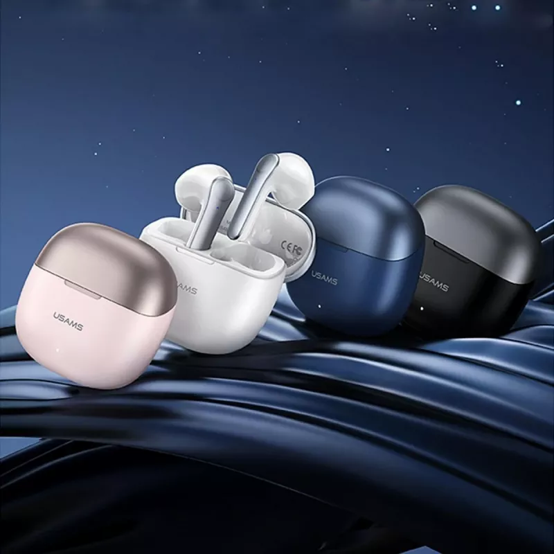 Ausinės USAMS TWSXH Series Dual Mic Wireless Mėlynos BHUXH03