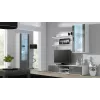 Cama TV stovas SOHO 180 baltas/pilkas blizgus