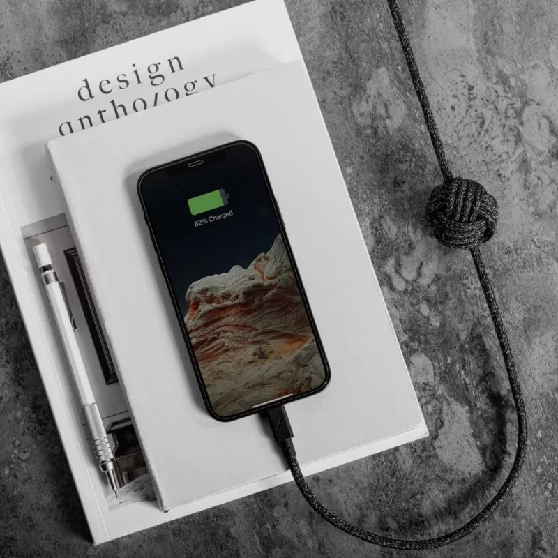 USB-A į Lightning laidas Native Union Night Cable — 3 m, geltonas