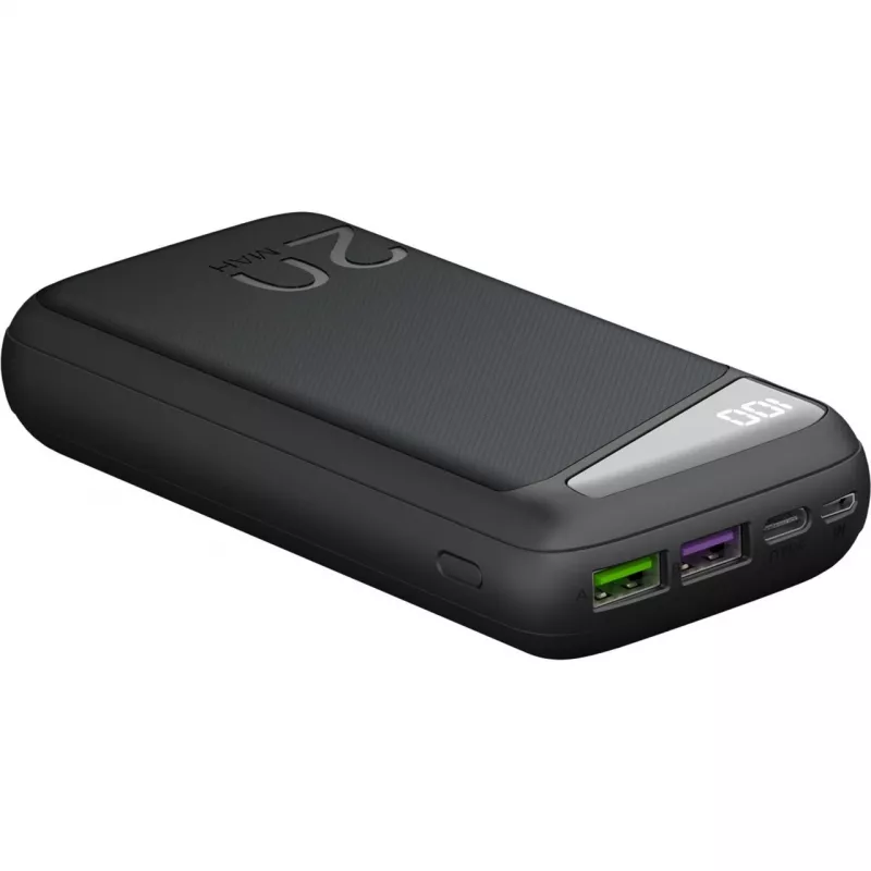 Greito įkrovimo powerbankas 20 000 mAh (juodas, PD, Quick Charge 3.0, Super Charge)