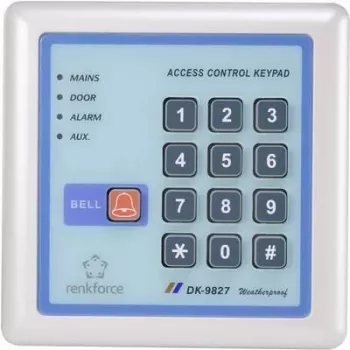 Elektrinis kodinis užraktas Renkforce 1582598 12V IP65 su apšviesta klaviatūra, atsparus oro sąlygoms