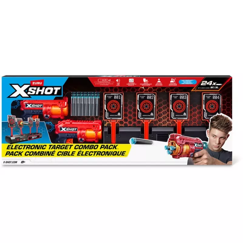 XSHOT Interaktyvioji Taikinys & Fury 4 2 rinkinys, Šaudyklė