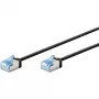 Goobay Ultra-Flexible CAT 6A Patch Cable slim U/FTP juodas - itin trumpas kištukas (74318)