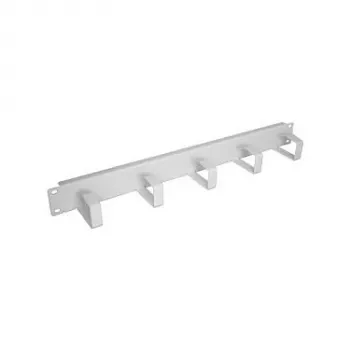 EFB-Elektronik 48,30 cm (19 inch) 1HE kabelių tvarkymo panelė, 5 laikikliai, plienas RAL7035
