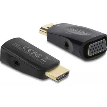 DELOCK HDMI į VGA adapteris su 3,5 mm garsu ir USB maitinimo laidu 61082