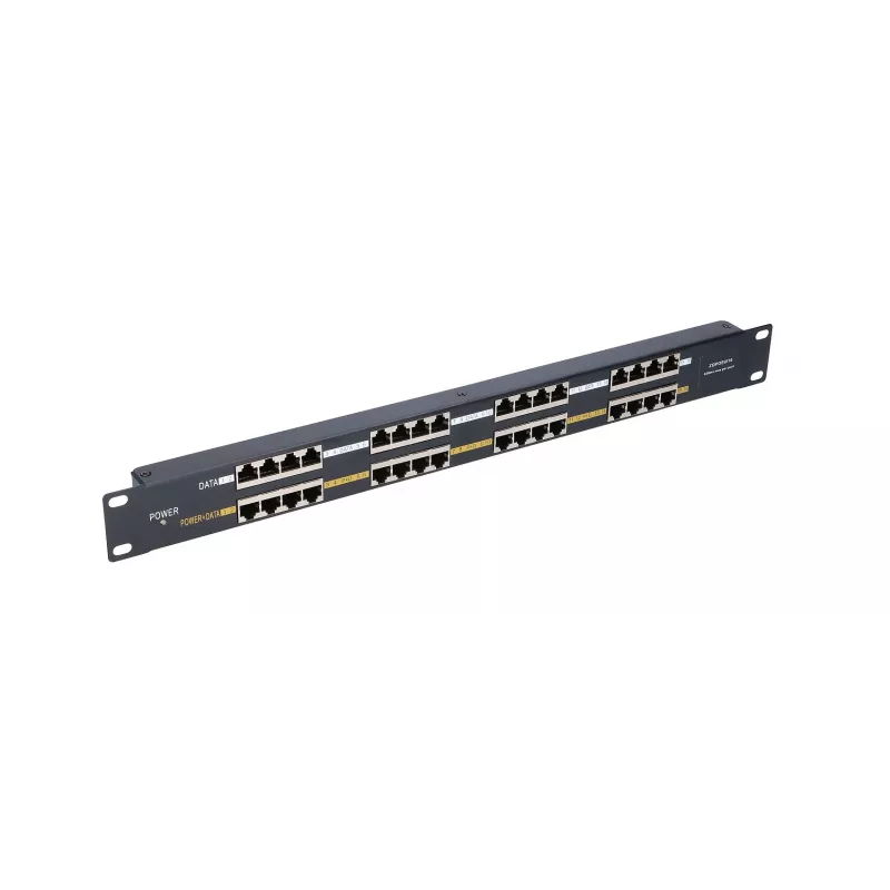 Extralink PoE Injector 16 prievadų 16x 100Mb/s RJ45, montuojamas į stelažą