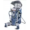 Nešiojama kuprinė vaikui DEUTER Kid Comfort Active mėlyna, poliamidas, iki 22 kg, saulės stogelis, pėdų atrama, VariQuick, Lite Air