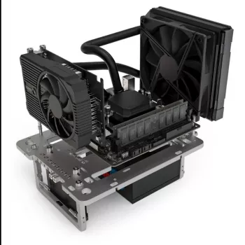 Streacom benchtable BC1 Mini V2 titan – kompaktiškas atviro rėmo stendas su ATX suderinamumu