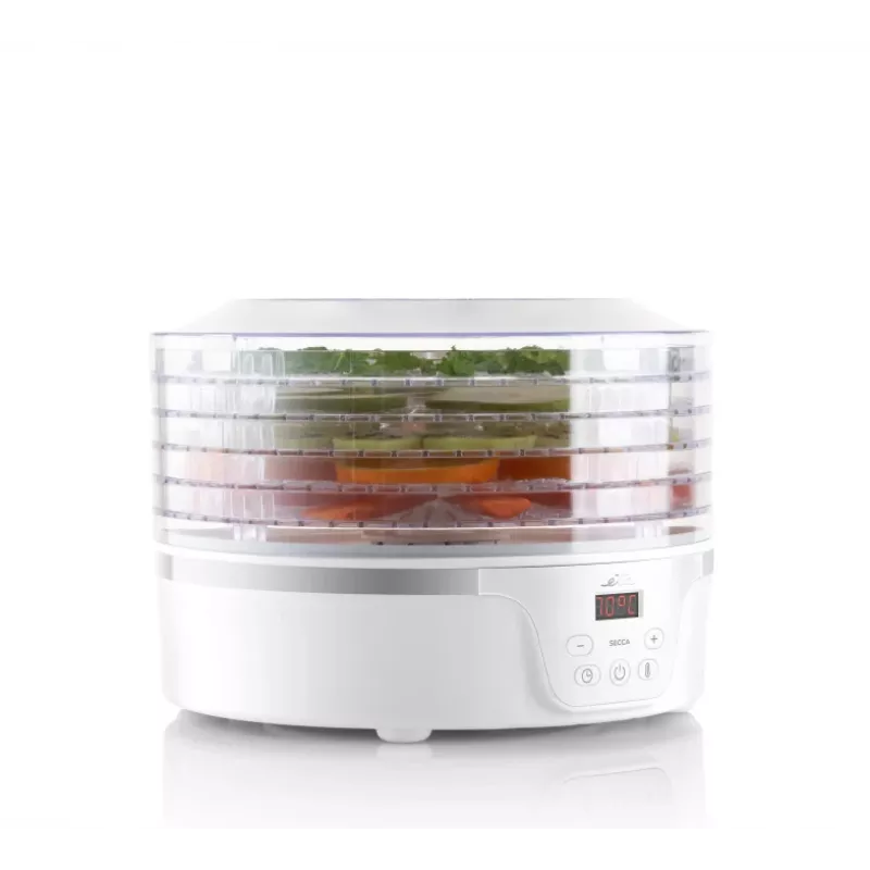 Džiovintuvas maistui ETA Secca balta permatoma 380 W, LED ekranas, 24 h laikmatis, 300×300×220 mm