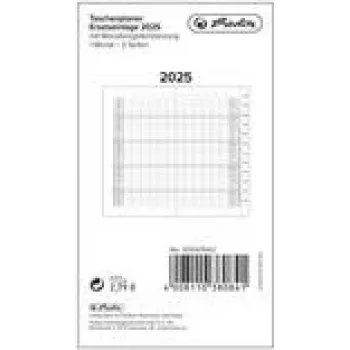 Kišeninis kalendorius Herlitz 50047642 32 puslapiai Juodas Baltas