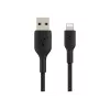 Belkin USB-A–Lightning pintas kabelis 15 cm juodas