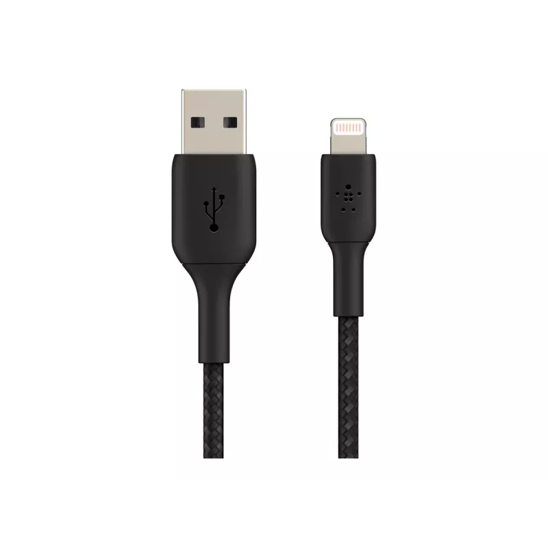 Belkin USB-A–Lightning pintas kabelis 15 cm juodas