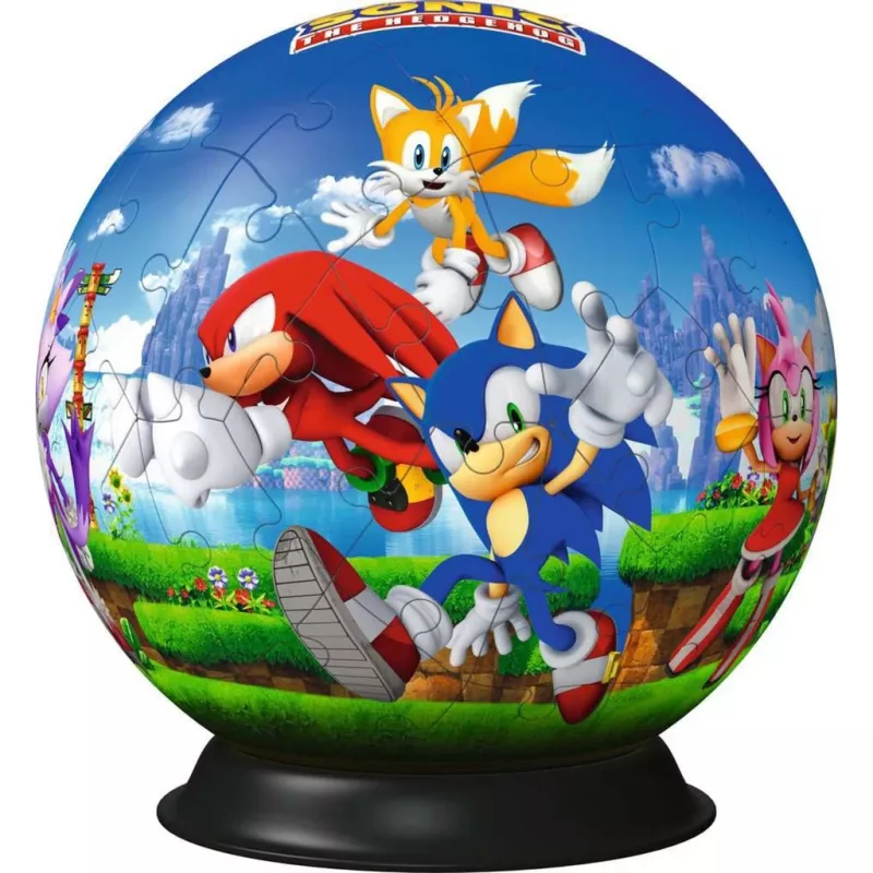 3D dėlionės rutulys Ravensburger Sonic the Hedgehog, 72 detalės, modelis 11592