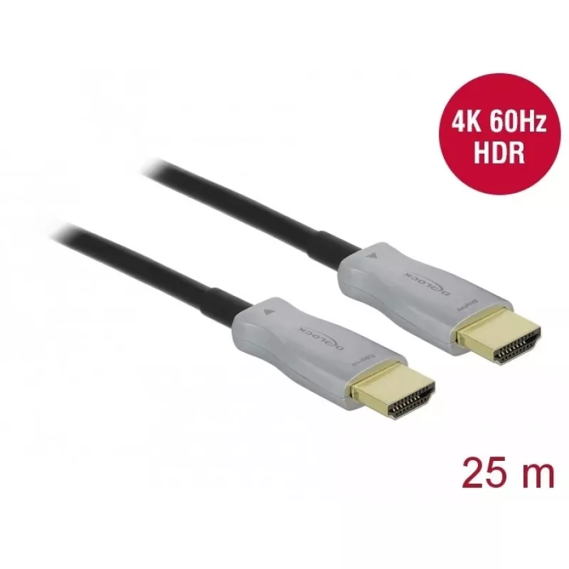 Aktyvus optinis HDMI kabelis 4K 60 Hz 25 m DeLOCK 85016