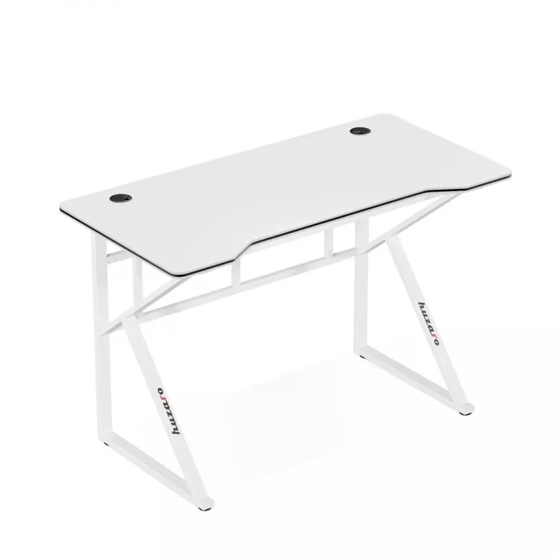 Gaminimo stalas Huzaro Hero 1.6 White – MDF/karboninis viršus 1200×600 mm, metalinis rėmas, 750 mm aukštis