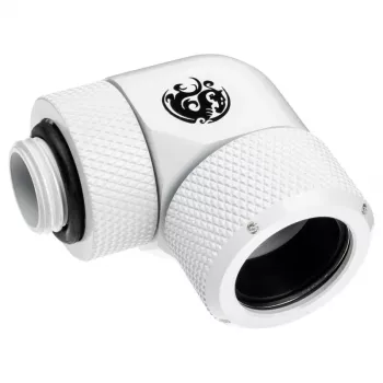 BitsPower BP-DWE90RMLA16 – 90° kampinė jungtis, žalvaris, balta, 16 mm