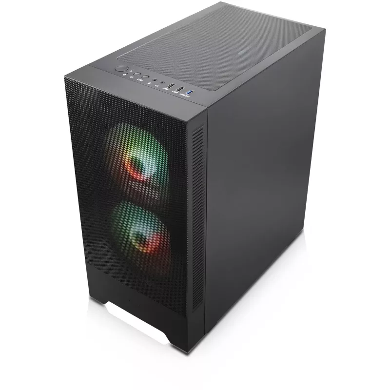 Ventiliatorių rinkinys PC korpusui Silentware Flow 100 ARGB MESH — 2×140 mm priekyje, 1×120 mm gale