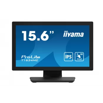 iiyama ProLite T1634MC-B1S monitor kompiuteriui 39,6 cm (15,6 colio) 1920 x 1080 pikselių Full HD LED jutiklinis ekranas juodas