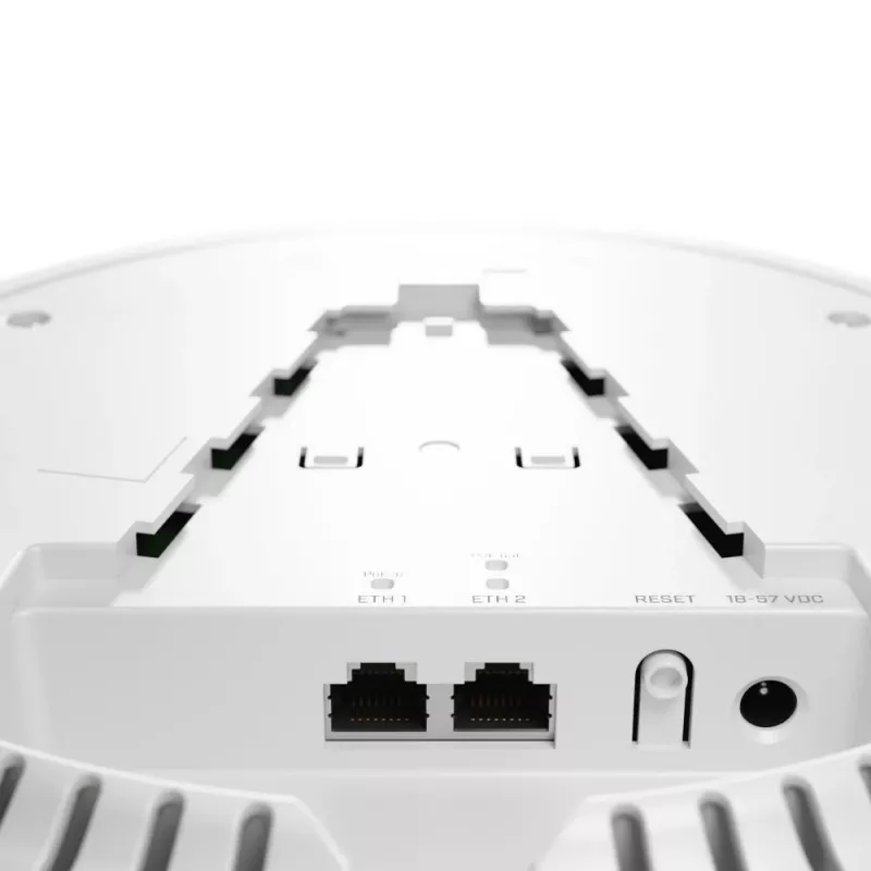 Prieigos taškas MikroTik cAP ax lubinis montavimas Wi‑Fi 6 dviejų juostų 2.4 GHz/5 GHz, 1774 Mbps, 2x RJ45, IP20, RouterOS