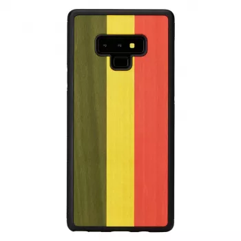 Apsauginis dėklas Samsung Galaxy Note 9 medinis ir polikarbonatinis Reggae Black