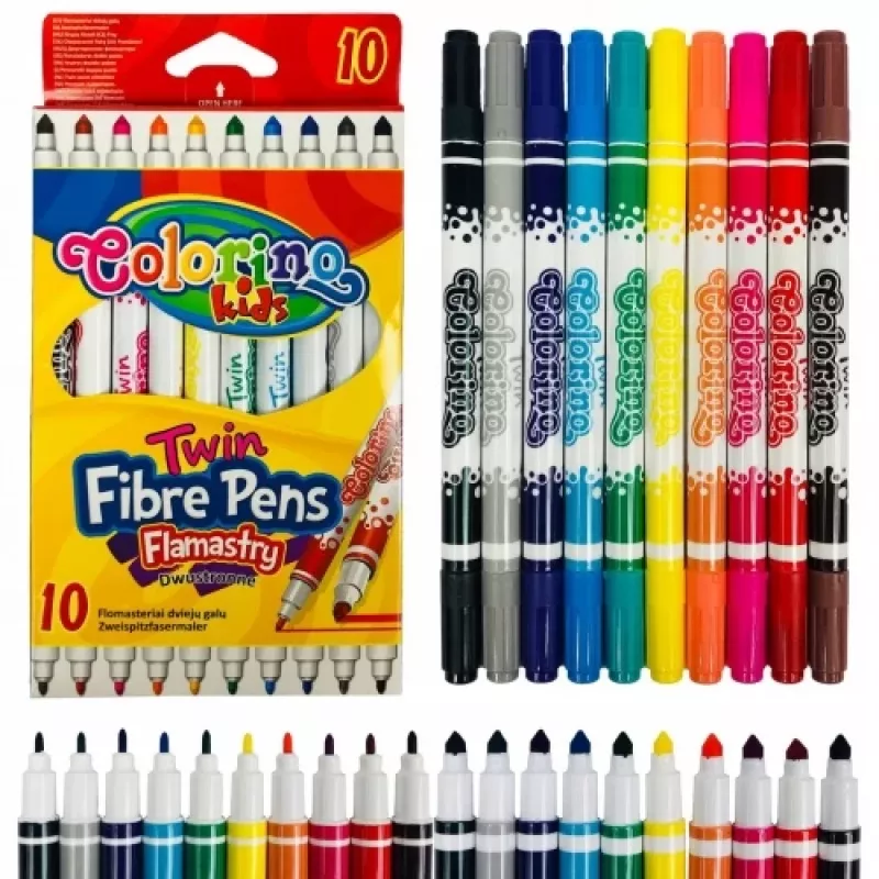 Colorino Kids dviejų galų flomasteriai 10 spalvų