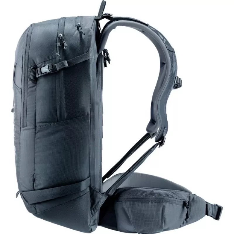 Kuprinė DEUTER Freerider Pro 34+ – techninė freeride slidžių žygiams, 34 L, juoda, šalmo laikiklis, klubų diržas