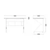 Gaminimo stalas Huzaro Hero 1.6 White – MDF/karboninis viršus 1200×600 mm, metalinis rėmas, 750 mm aukštis