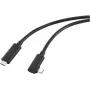 Renkforce Skaidulinis optinis USB-C® vaizdo kabelis USB 3.2 Gen2 USB-C® kištukas vienpusis kampinis 10.00 m Juodas RF-5625884 (RF-5625884)