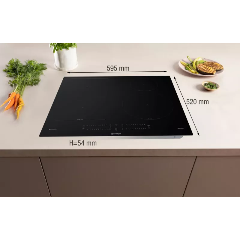 Gorenje GI6432BCWF Juoda įmontuojama 60 cm zoninė indukcinė kaitlentė 4 zonos