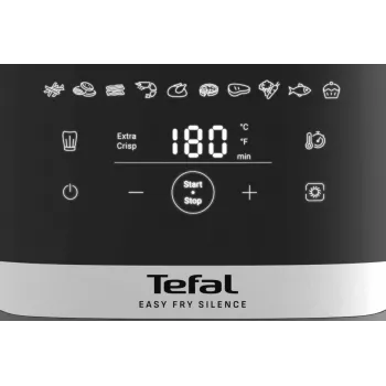 Karšto oro gruzdintuvė Tefal Easy Fry Silence EY551HE0 5 L juoda, pilka, nerūdijantis plienas