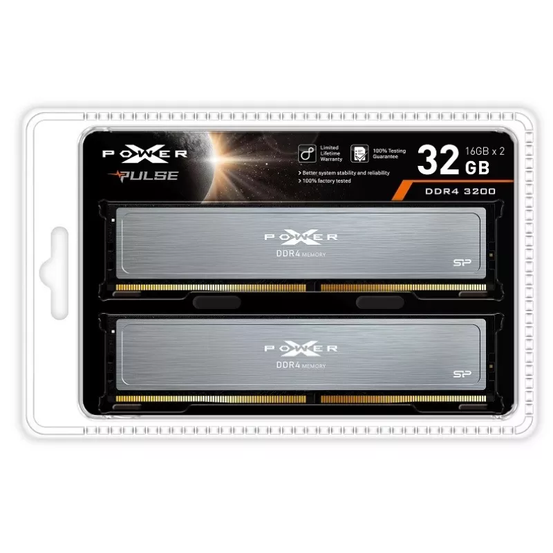 Silicon Power XPOWER Pulse DDR4 32 GB (2x16 GB) 3200 MHz CL16 288 kontaktų DIMM 1.35 V