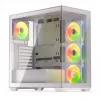 Korpusas KRUX Exo RGB White – ATX bokštas, plieninis, USB-C, RGB