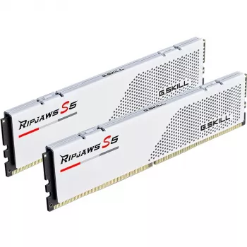 G.Skill Ripjaws S5 64 GB (2x 32 GB) DDR5-5600 Dual-Kit, balta, INTEL XMP