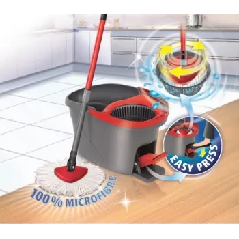 Šluostė Vileda Easy Wring & Clean Fiber pilka raudona