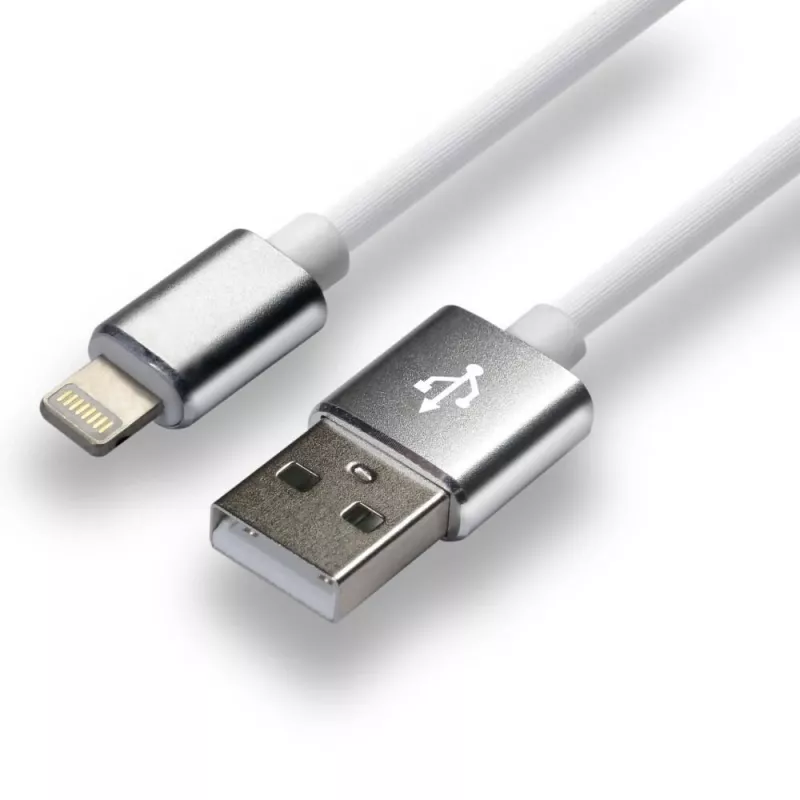 everActive USB–Lightning laidas 1m – Baltas, silikoninis, greitas įkrovimas, 2,4A – CBS-1IW