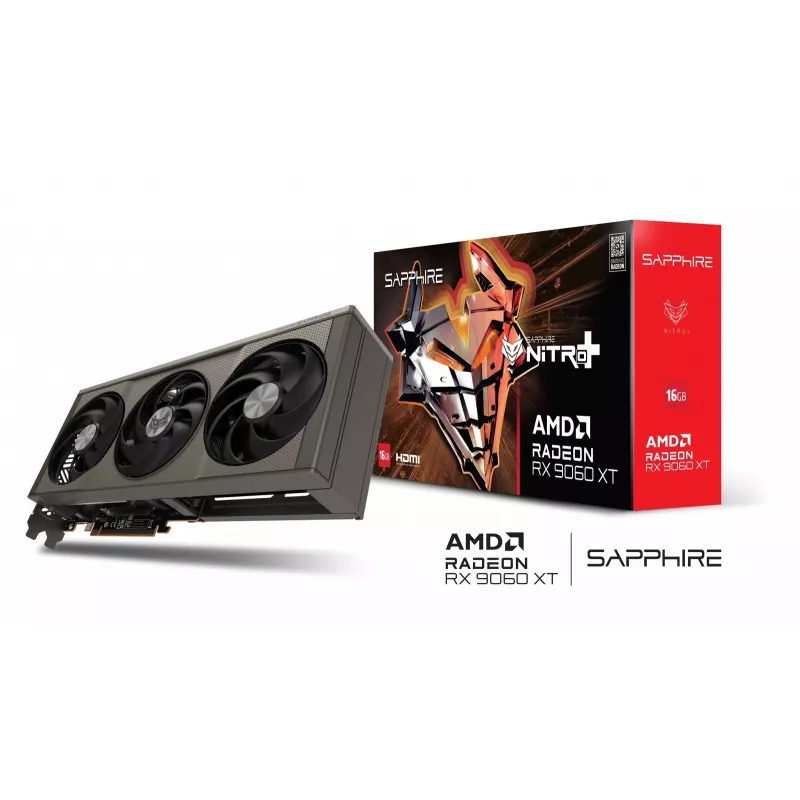 Vaizdo plokštė Sapphire NITRO+ Radeon RX 9060 XT — 8 GB GDDR6, 128 bitų, PCIe x16 5.0