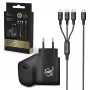 Extralink Smart Life SET03 3-in-1 Laidas + Įkroviklis, 12W, 120cm / 20W PD3.0 5V/3A 9V/2.2A 12V 1.67A (Juoda)