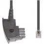 Telefono laidas e+p T 44 6 m skaidrus juodas