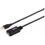 USB laidas S/CONN 13-26075 USB 2.0 10 m USB A juodas