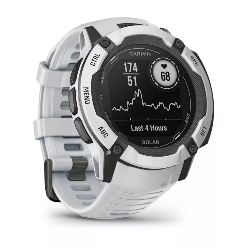 Garmin Instinct 2X Solar 2,79 cm (1,1 inch) MIP 50 mm Skaitmeninis 176 x 176 pikseliai Liečiamas ekranas Baltas GPS