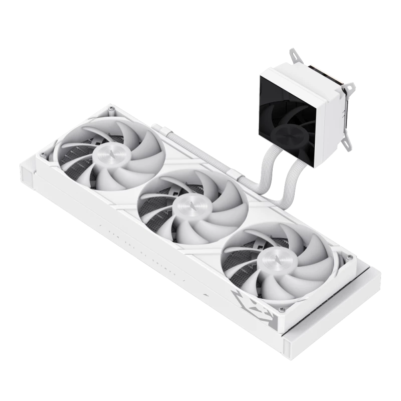 Gamemax GLACIER 360 LCD WH – 360 mm skysčio aušintuvas procesoriui, baltas