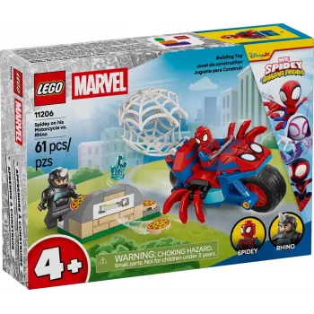 LEGO MARVEL 11206 Žmogus voras ant motociklo prieš Raganosį