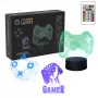Stalinė LED lempa MANTA SNL122RGB RGB 3D šviesos dekoracija, keičiama spalva, USB maitinimas
