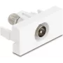 Lizdas IEC / F DeLOCK 90828 Baltas 75 Ω Tiesus