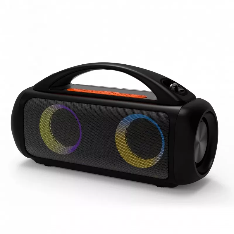 Nešiojamas garsiakalbis MEDIA-TECH MT3184 — Bluetooth 5.3, 60W RMS, IPX5, ličio jonų baterija 16h, USB-C įkrovimas, MicroSD, TWS, mikrofonas, nuotolinio valdymo pultas