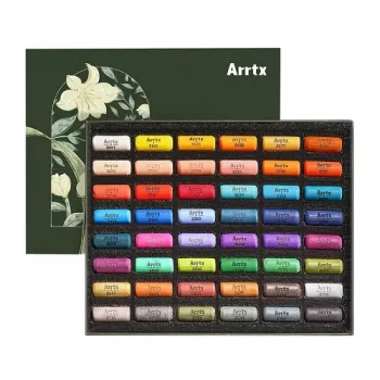 Minkštųjų pastelių rinkinys Arrtx LC303472 — 48 spalvos, meninės kokybės lazdelės