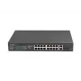 Nevaldomas komutatorius LANBERG RSFE-16P-2C-150 — 18 prievadų Gigabit, 16 PoE+/2 SFP, 150 W bendra galia, 1U stovas, metalinis, juodas