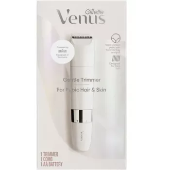 Intymus trimeris BRAUN Gillette Venus Gentle Intimate Trimmer, baltas – baterijomis maitinamas asmeninis skutimosi prietaisas jautrioms vietoms